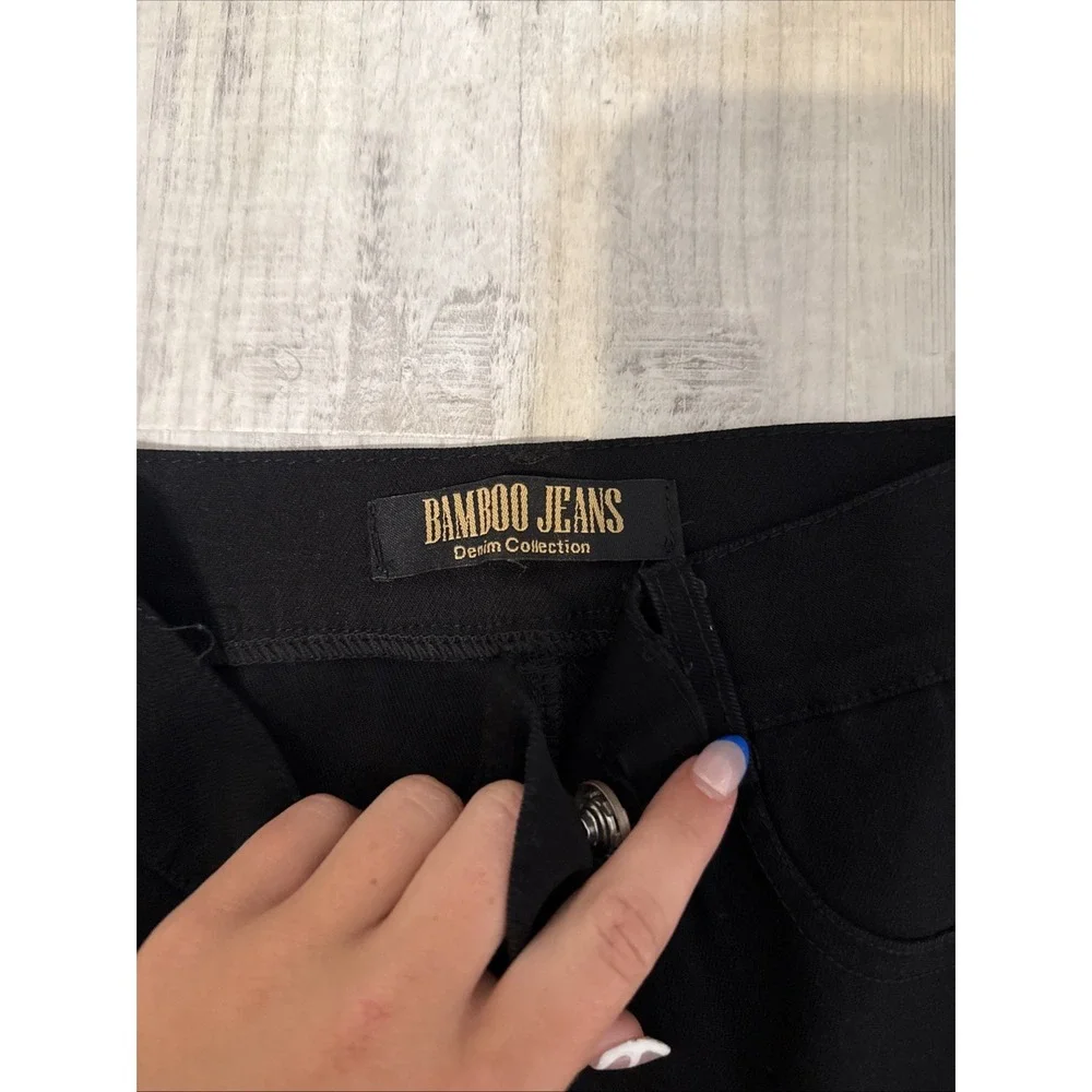 Bamboo jeans‎ super skinny stretchy black ~ L